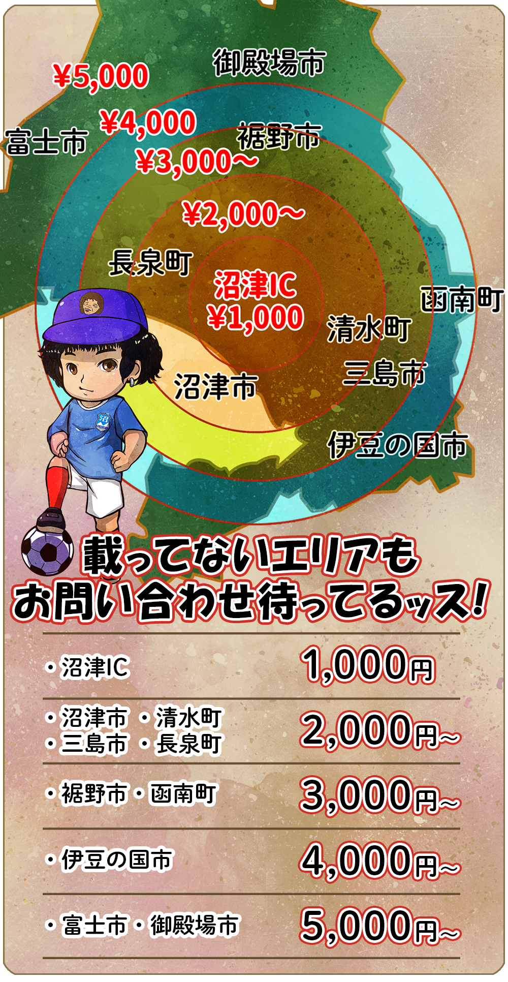 デリバリーエリアマップ